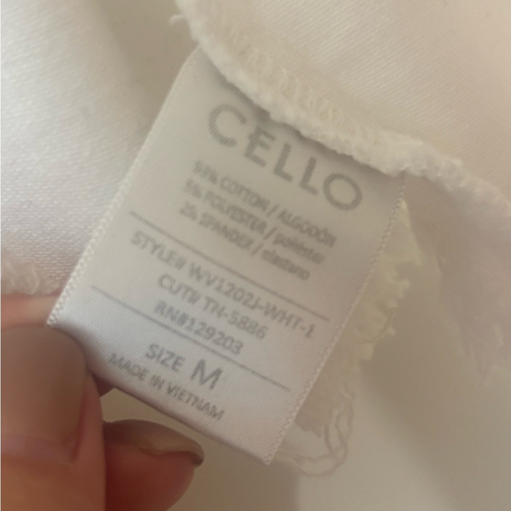 Cello Off-White Cropped Denim Jacket - Picture 6 of 11